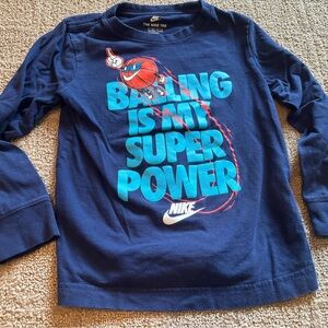 Nike Kids Graphic Blue Long Sleeve Tee